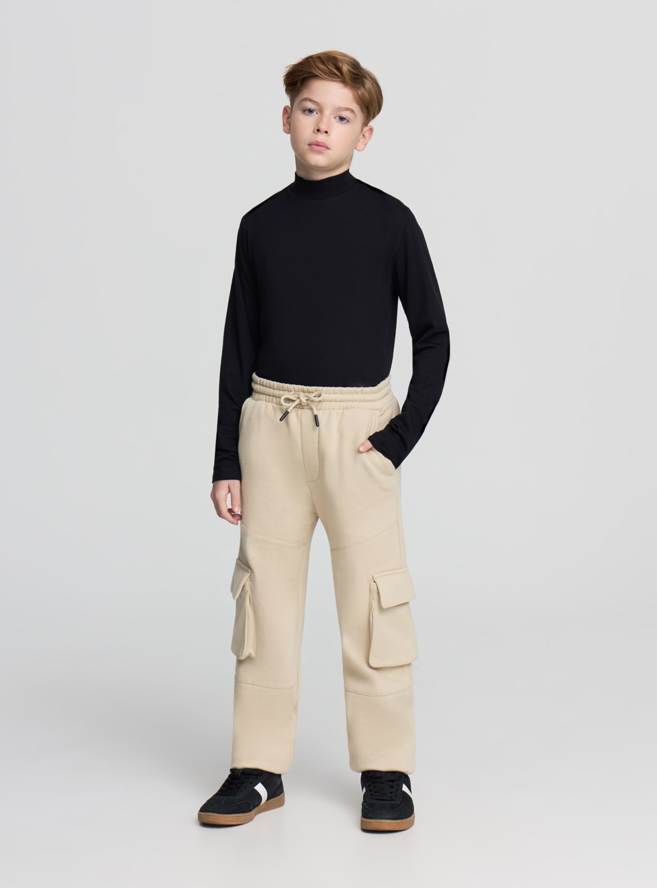 Zestaw 2 koszulek męskich z długim rękawem i golfem