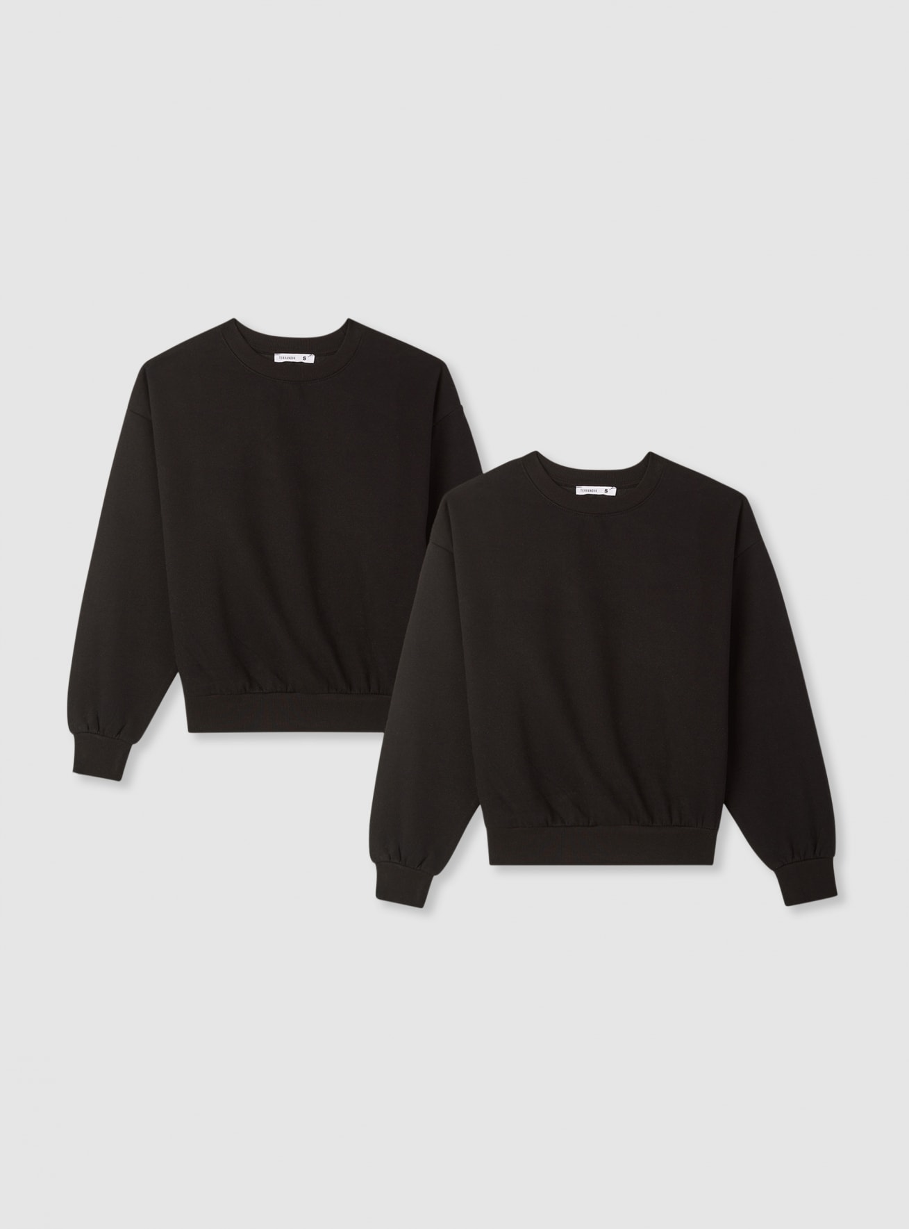 Pack 2 felpe basic senza cappuccio e senza zip