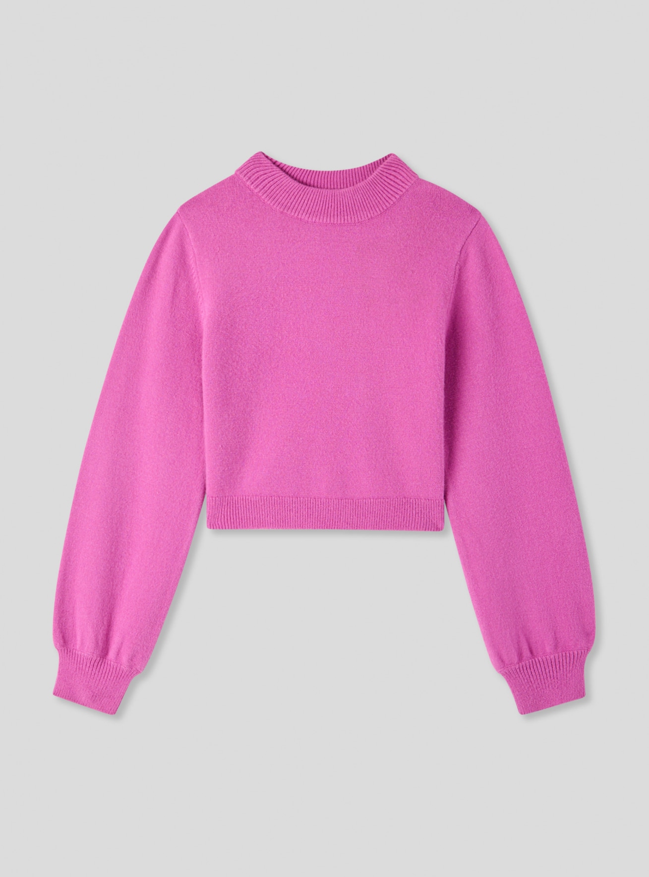 Maglia crop lupetto tinta unita