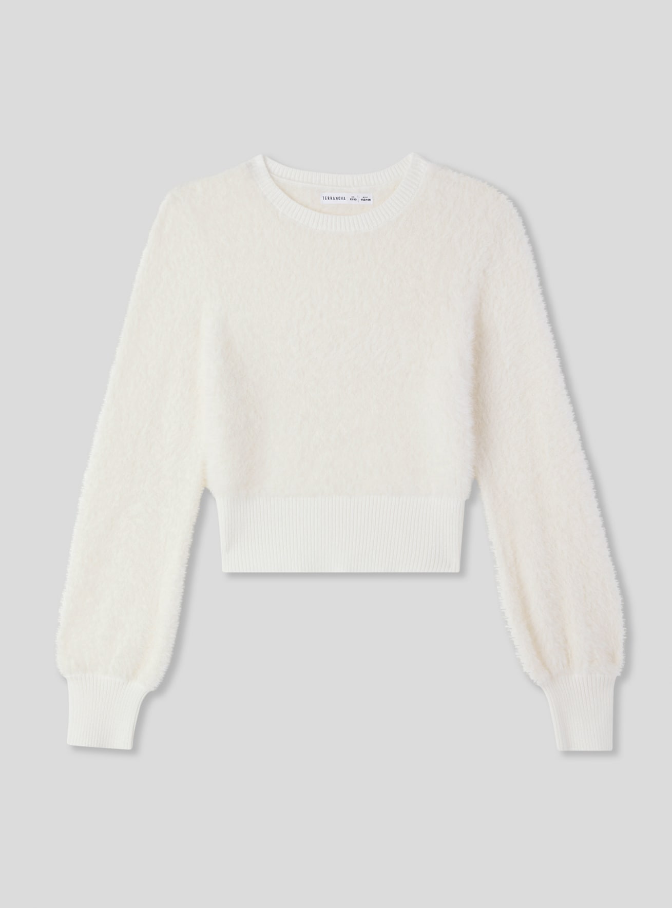 Maglia crop effetto pelo