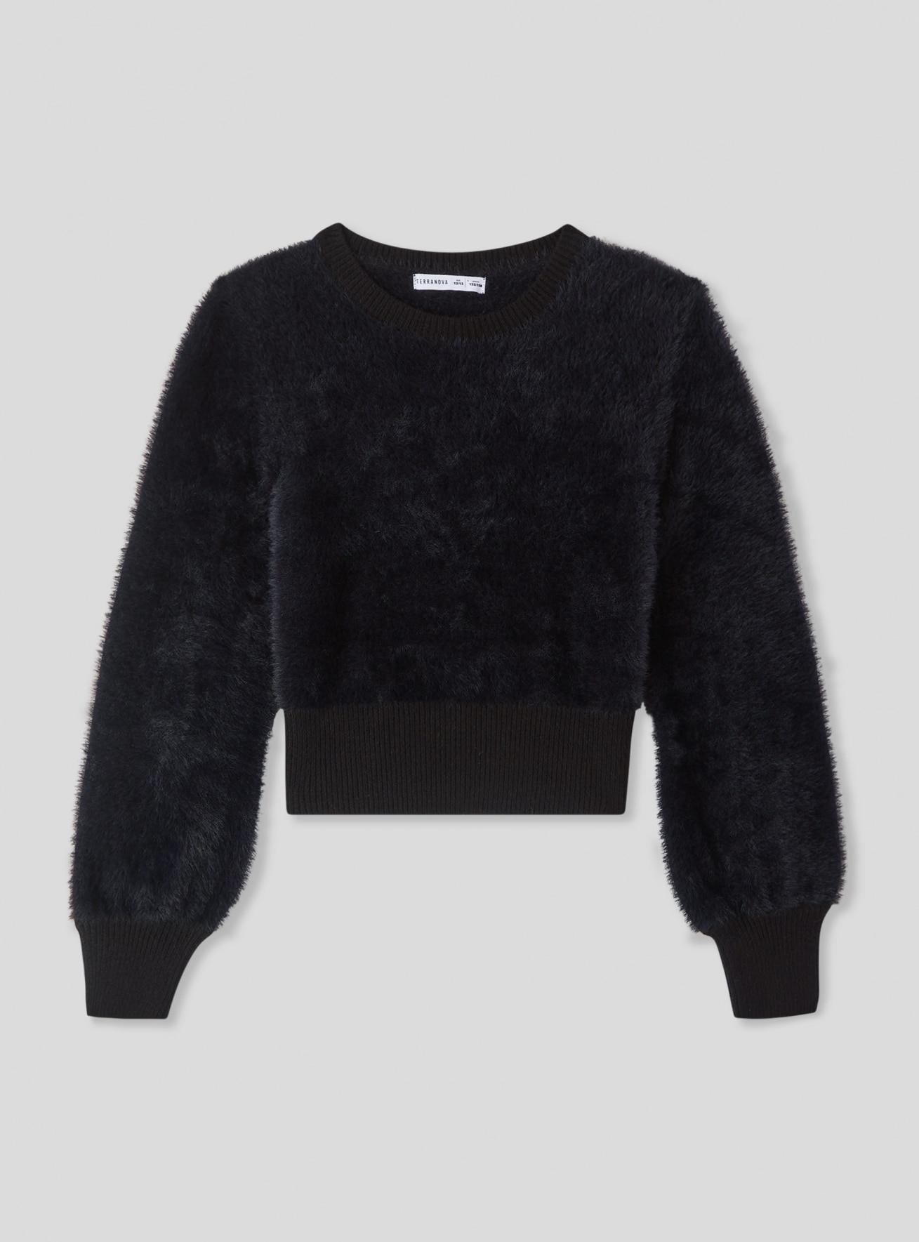 Maglia crop effetto pelo