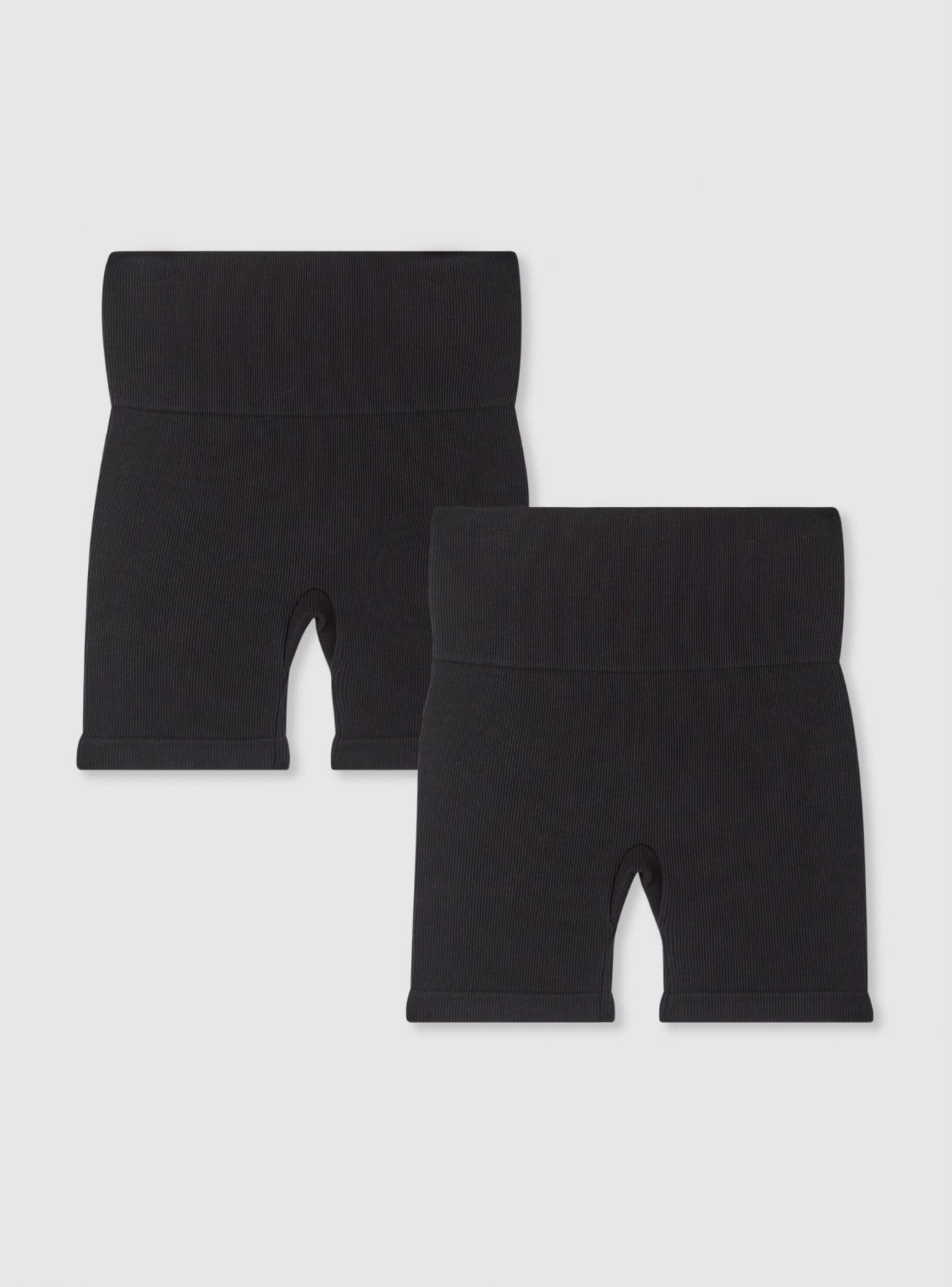 Pack 2 leggings sportivi corti seamless con arricciatura