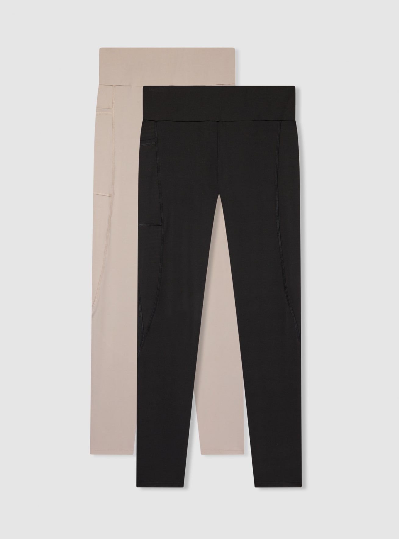 Pack of 2 plain long leggings