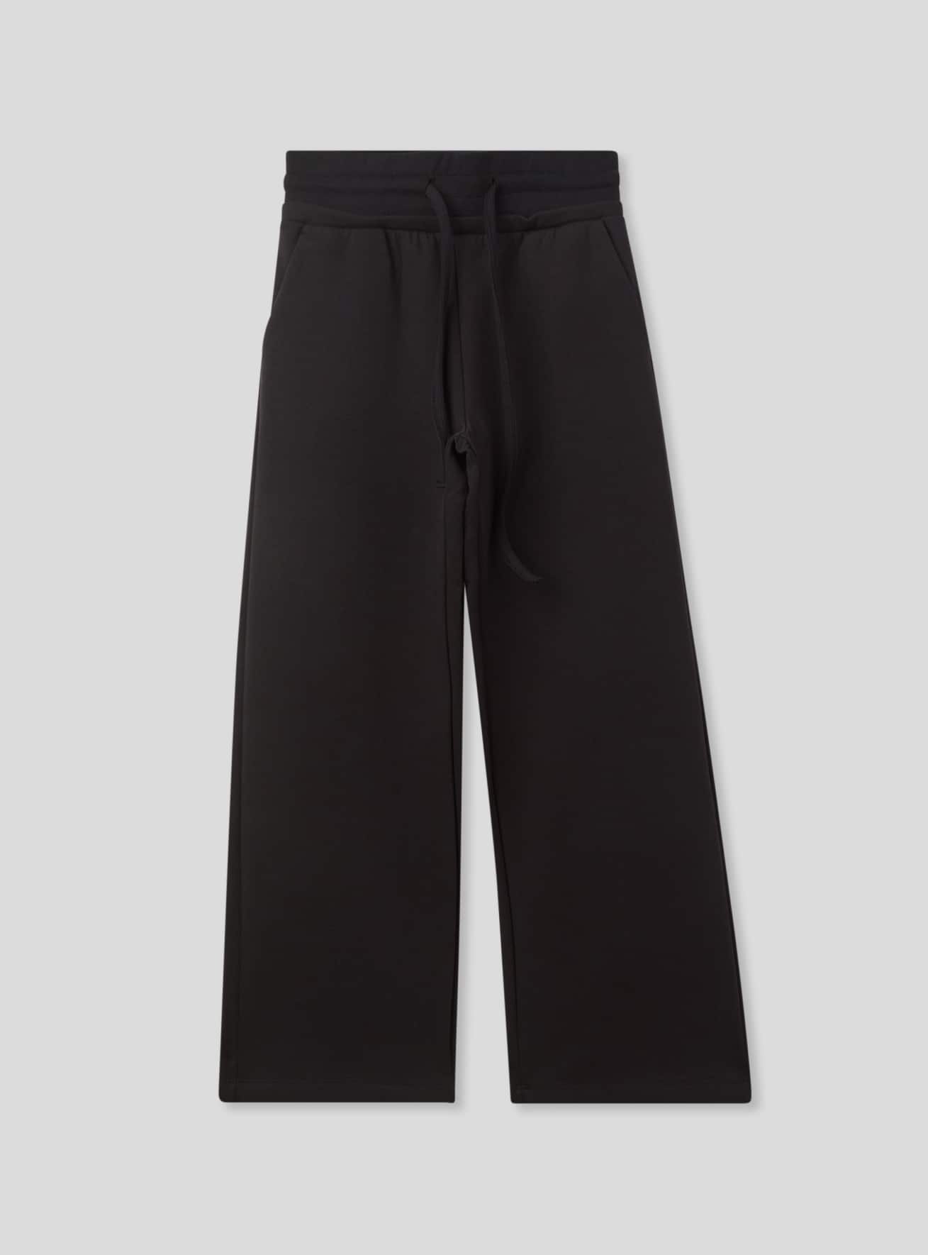 Pantaloni tuta wide leg con coulisse