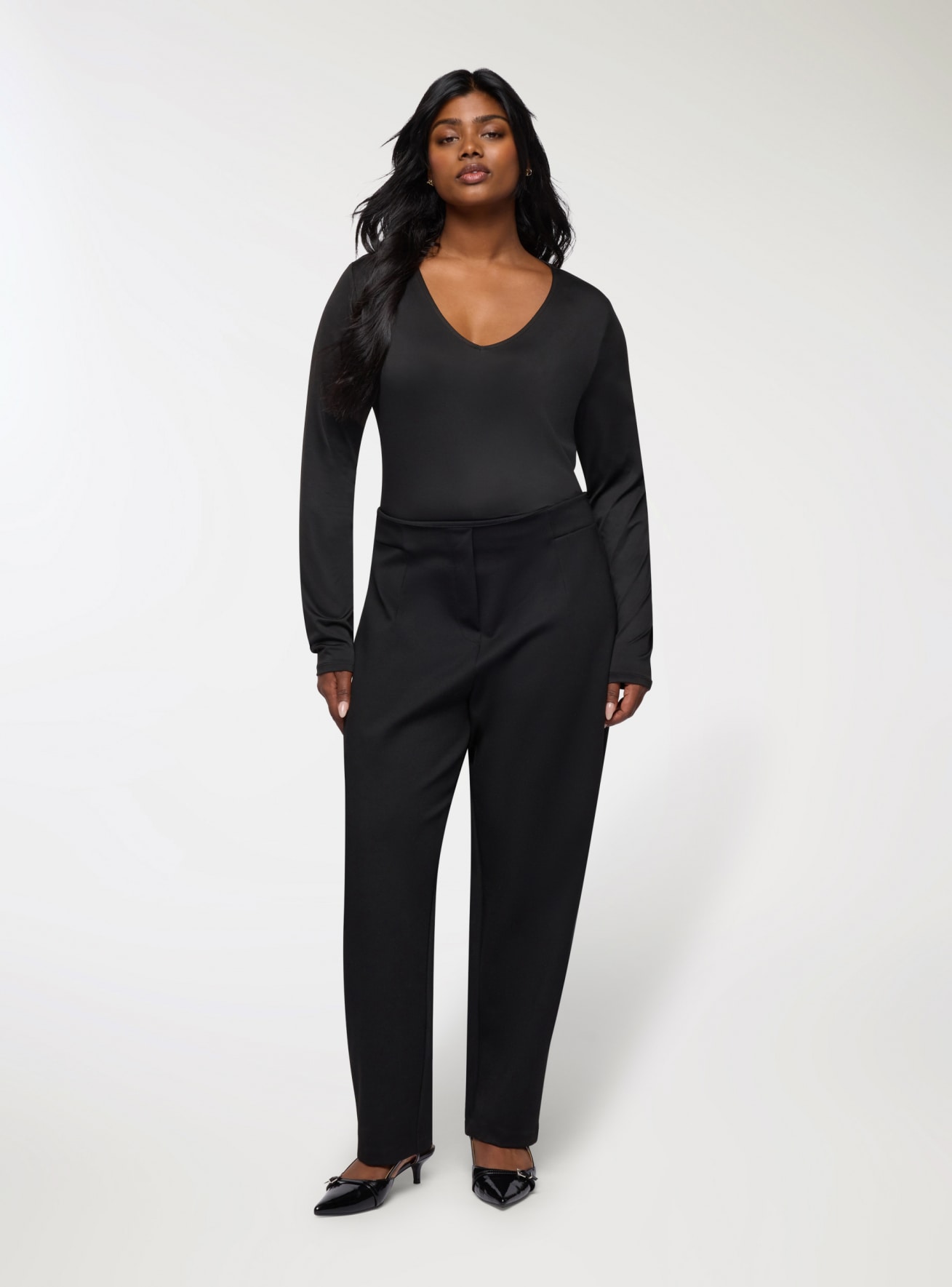 Body manica lunga scollo a V