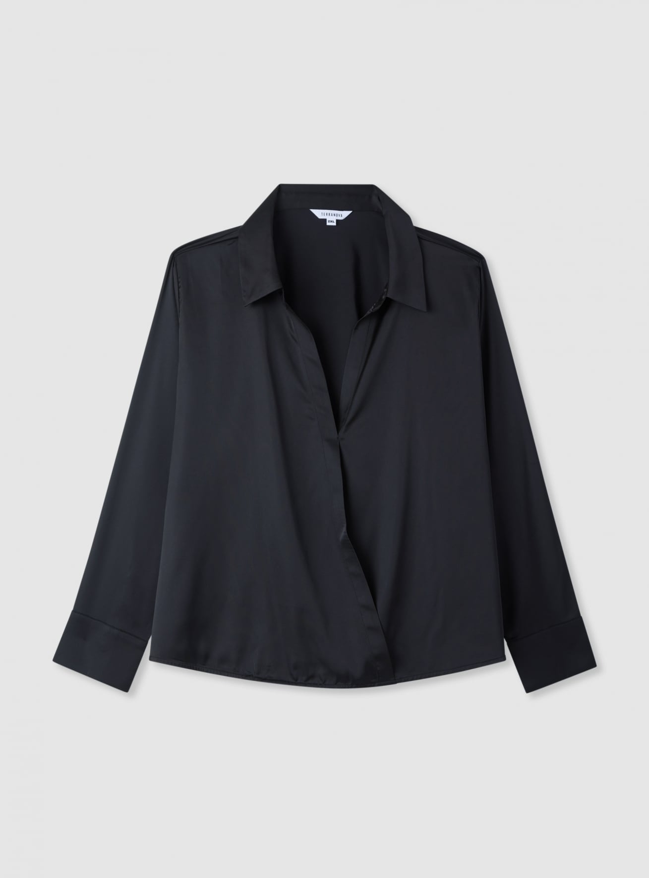 Camicia incrociata in satin