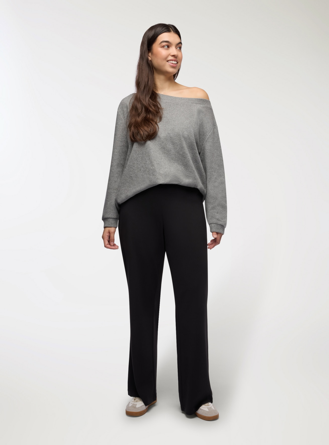Pantalones de campana lisos
