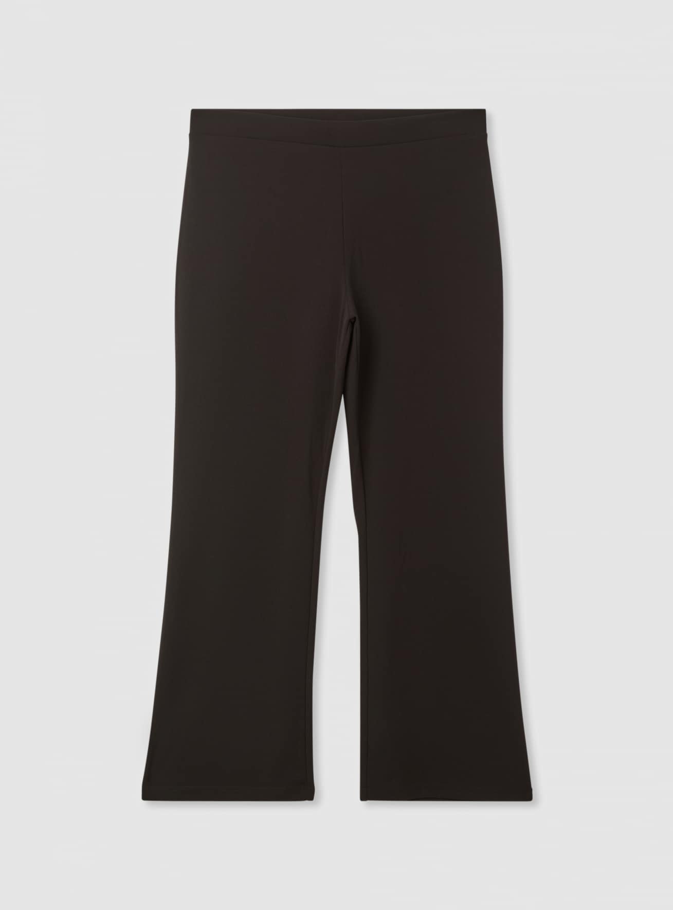 Pantaloni a zampa tinta unita