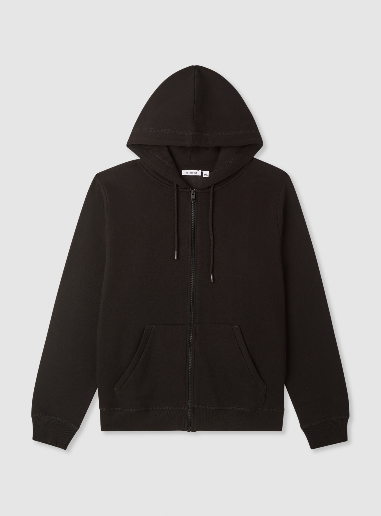 Sudadera básica con capucha y cremallera