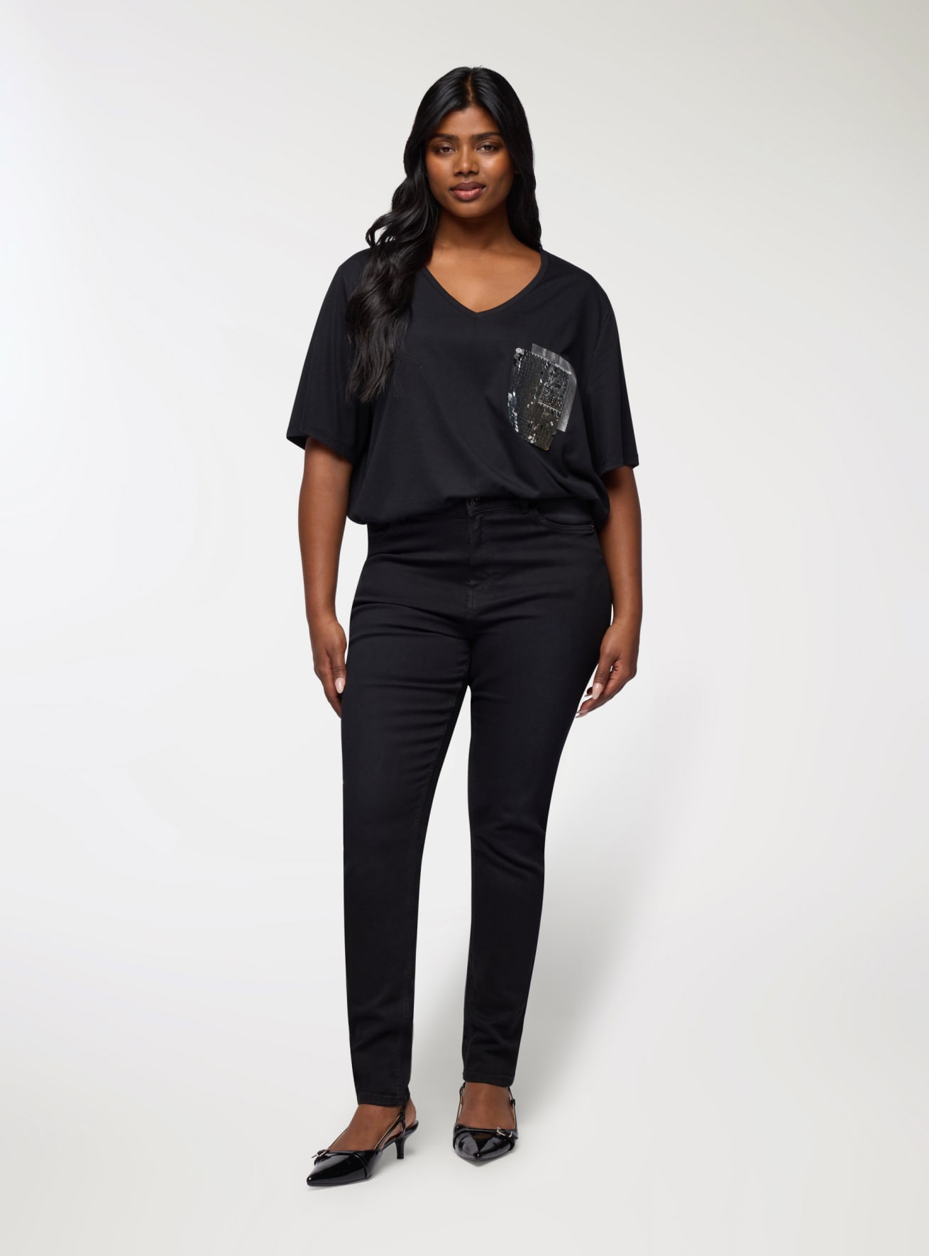 Pantalone Jeans Lungo Damen Terranova