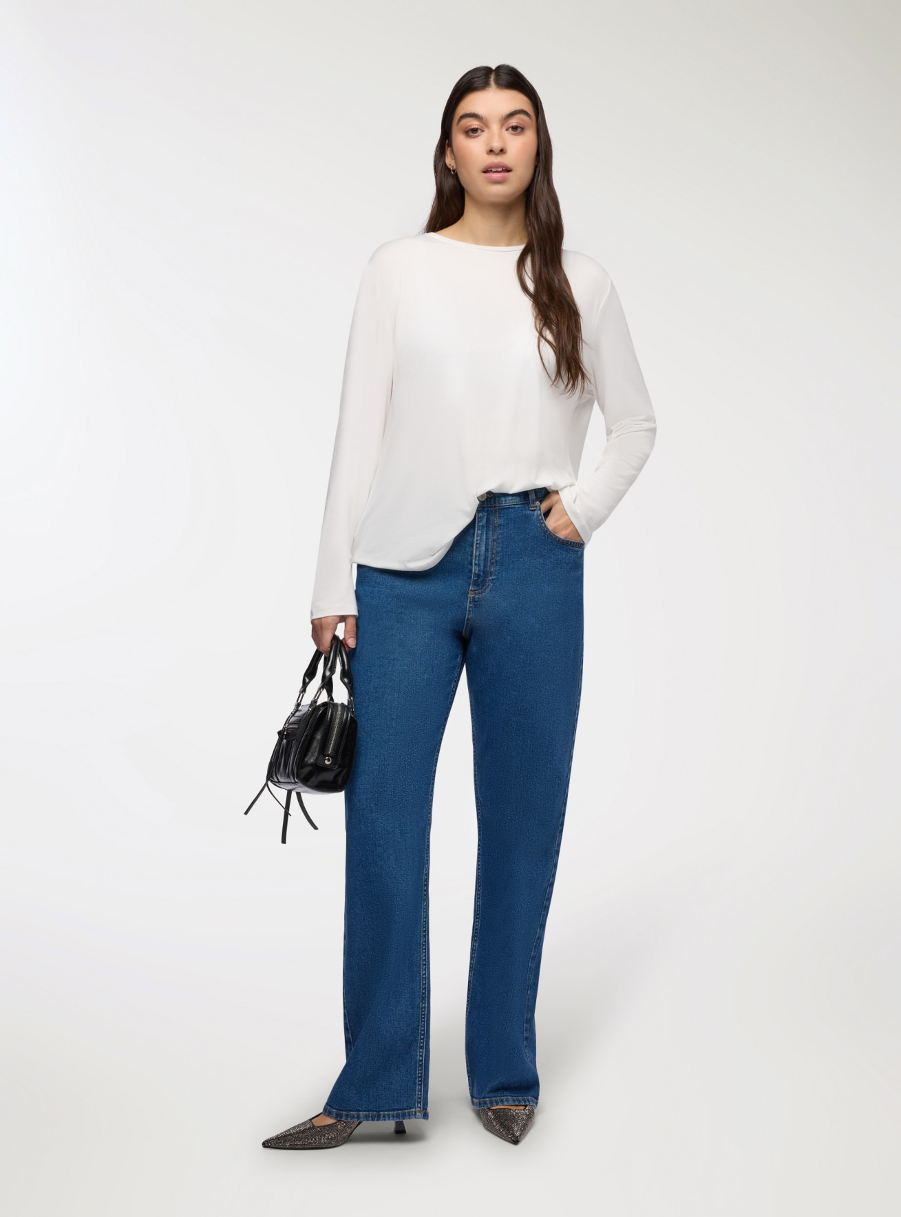 Pantalone Jeans Lungo Donna Terranova