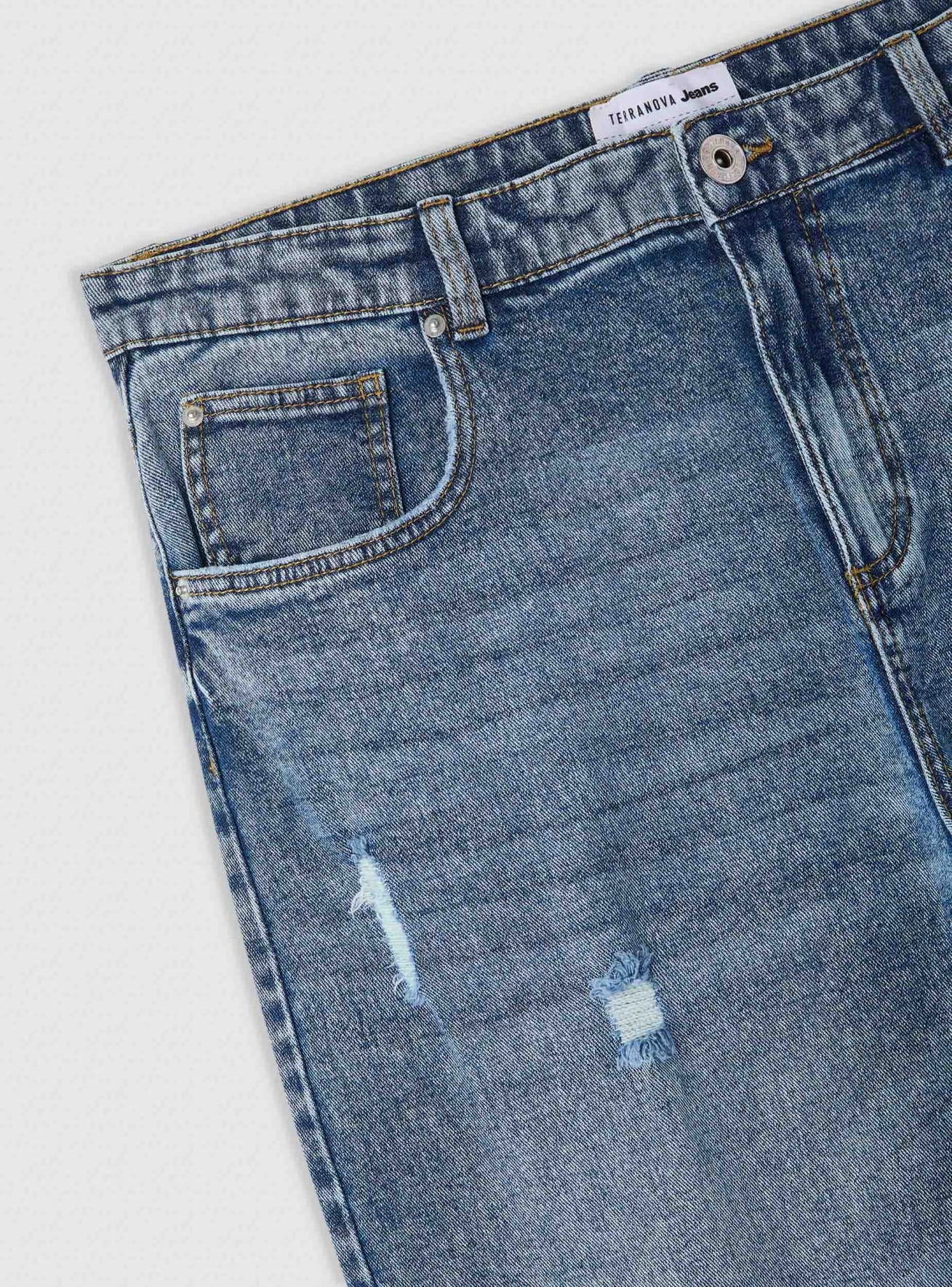 Pantalone Jeans Lungo Mujer Terranova
