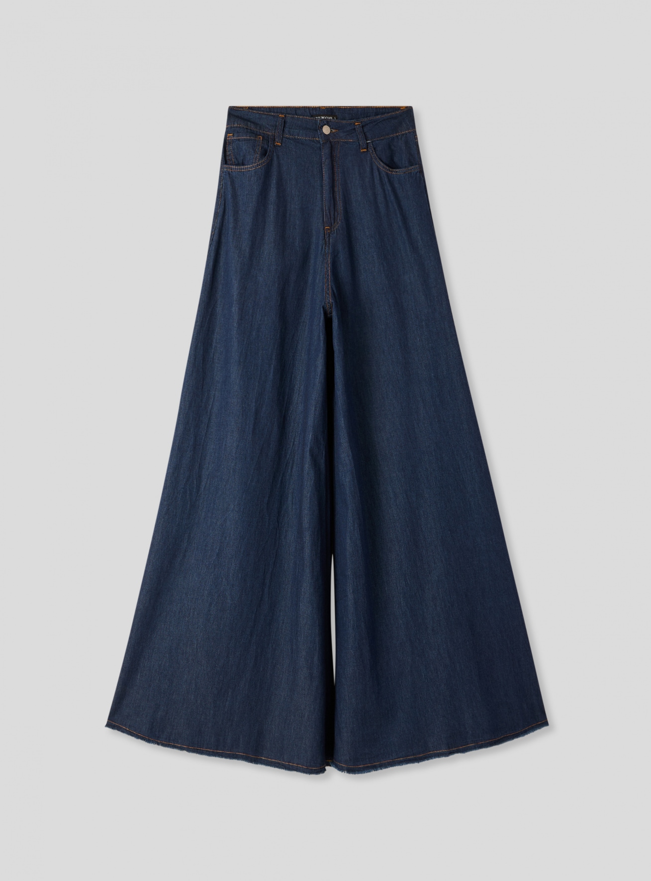 Jeans wide leg in chambray
