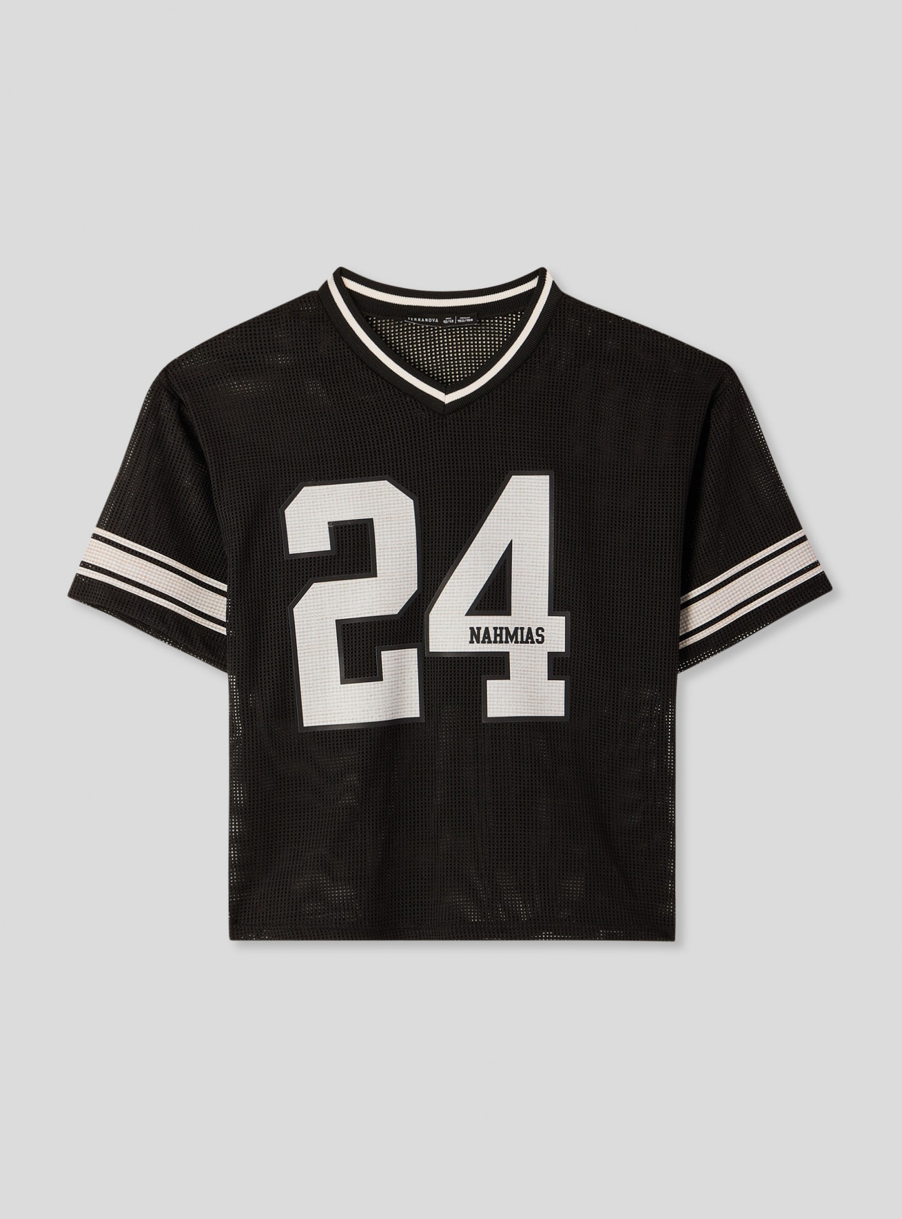 T-shirt in rete con stampa numero