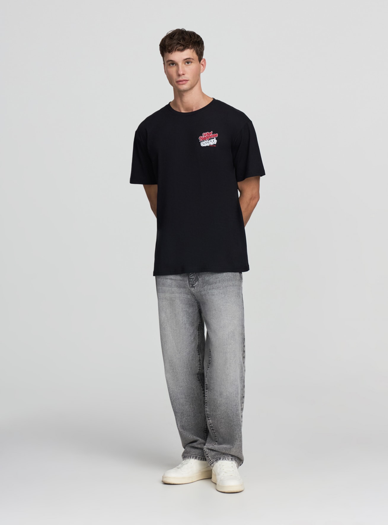 Relaxed T-shirt with front/back print