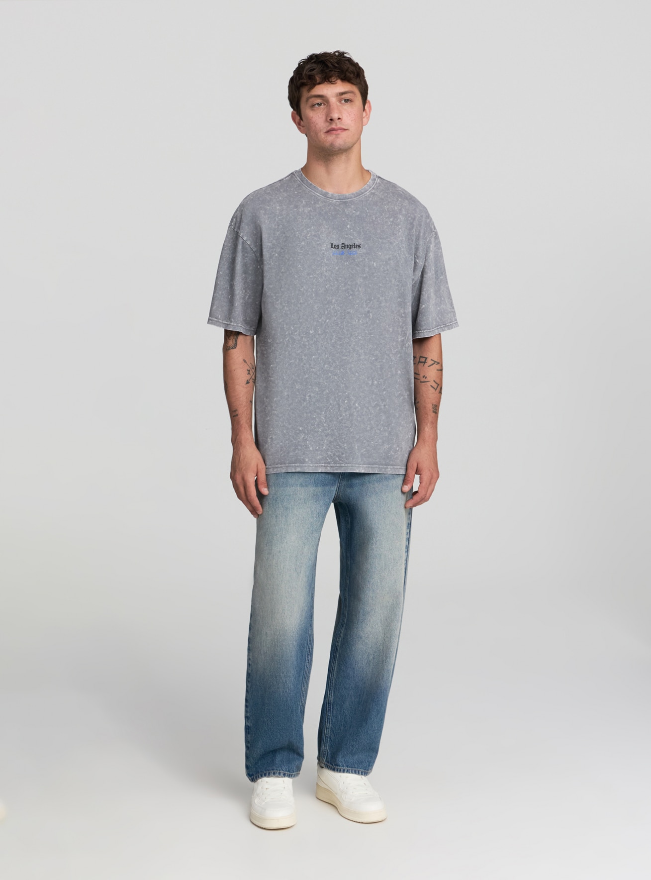 Oversized T-shirt with front/back print