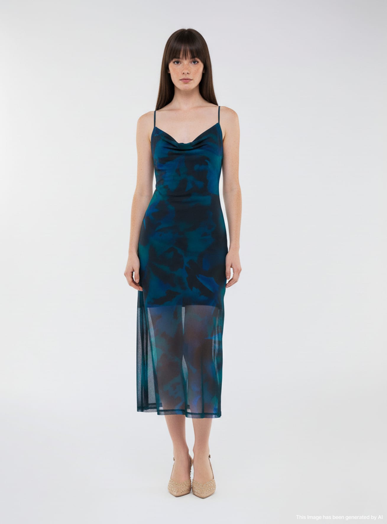 Robe longue à motif dégradé