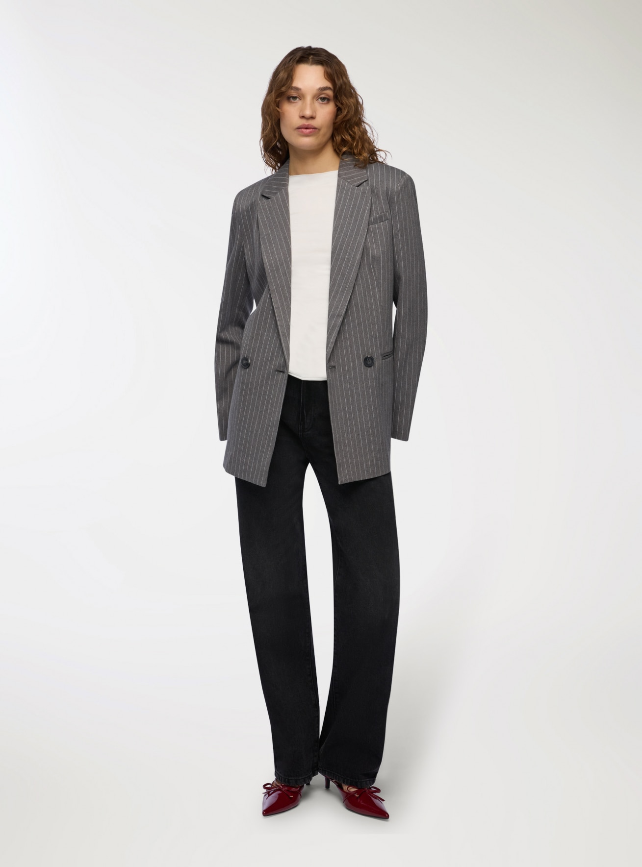 Giacca doppiopetto gessata