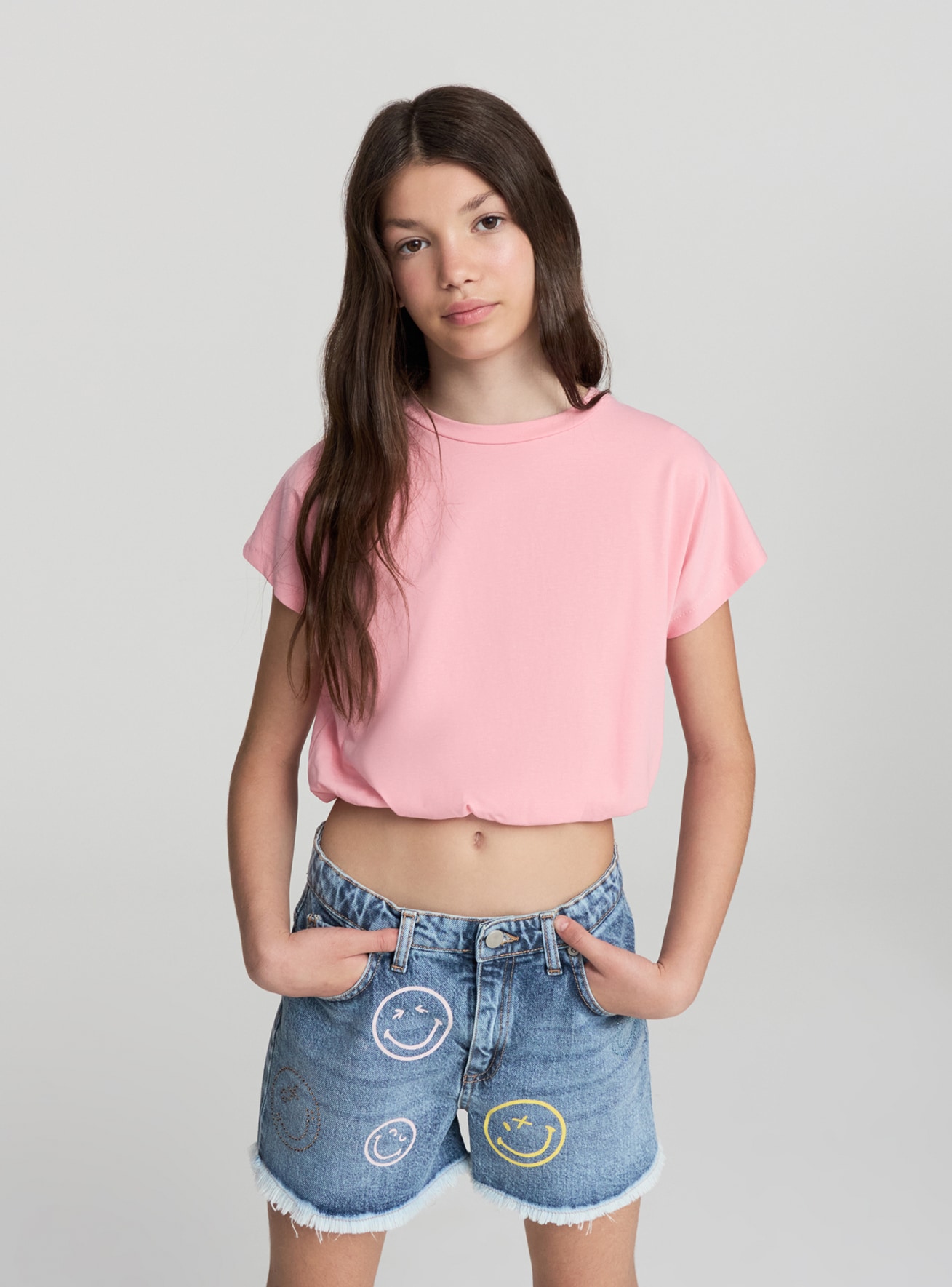 Pantalone Jeans Corto Mädchen Terranova