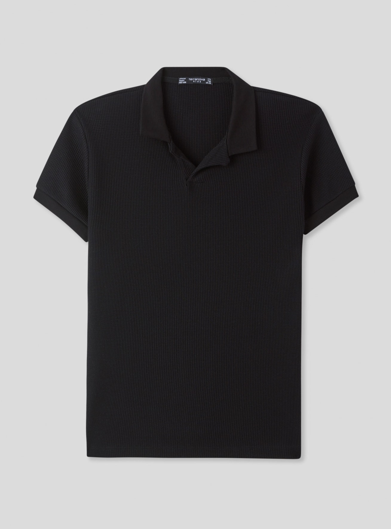 Polo tessuto effetto waffle