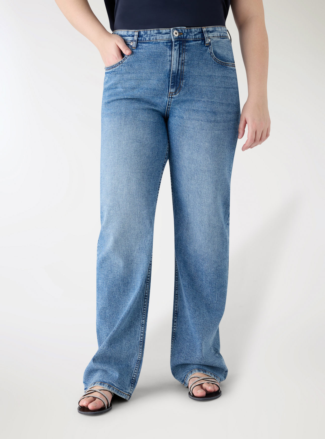 Pantalone Jeans Lungo Donna Terranova