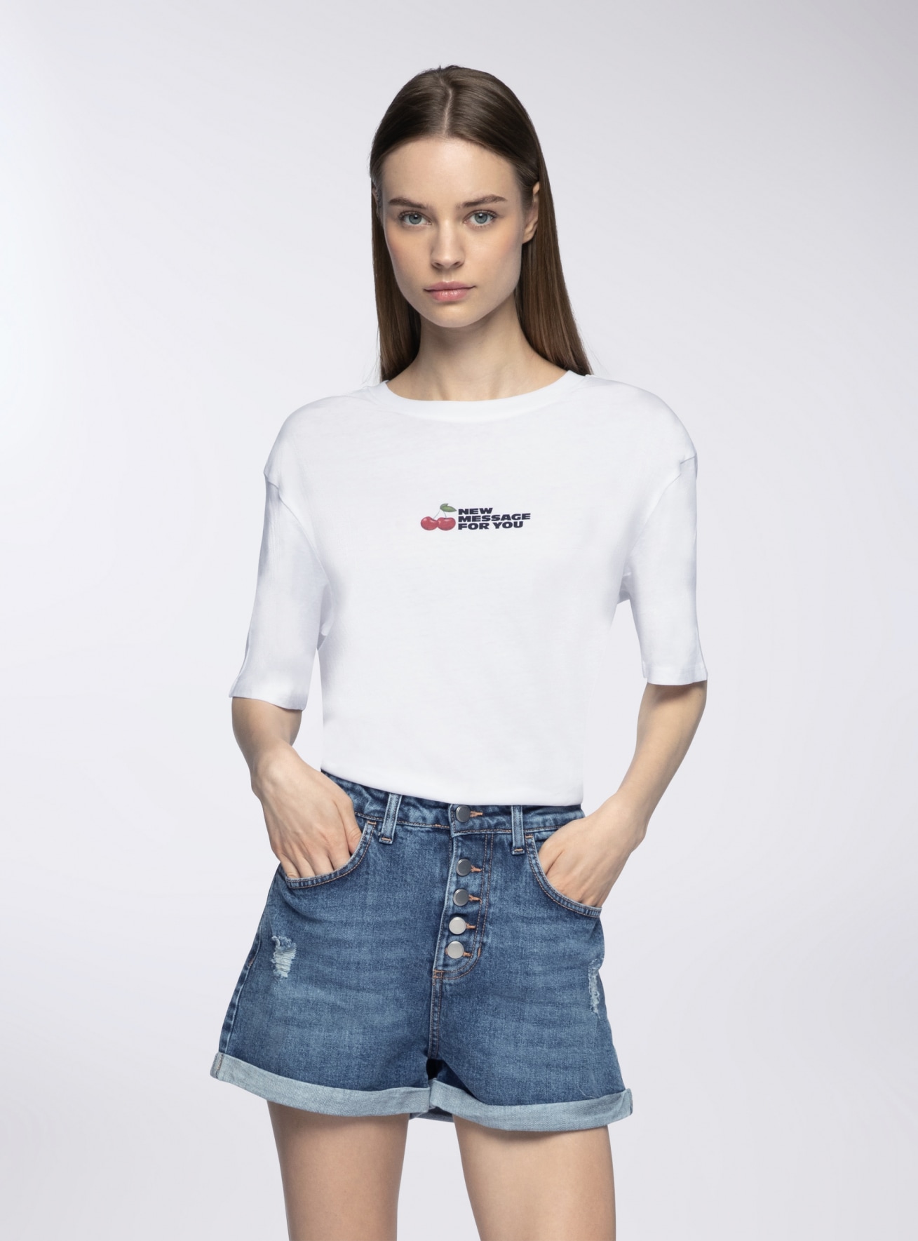 Pantalone Jeans Corto Donna Terranova