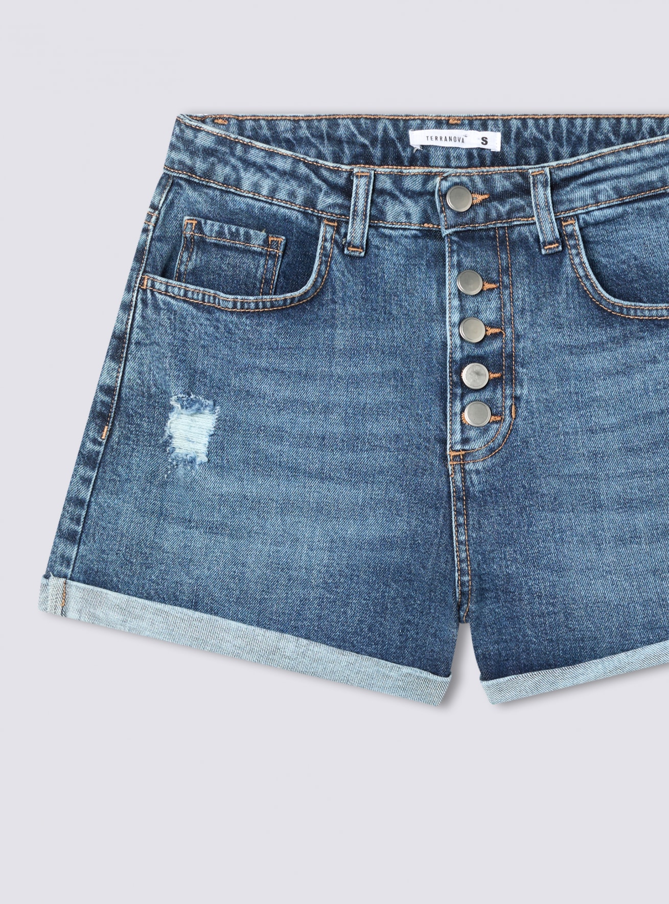 Pantalone Jeans Corto Donna Terranova