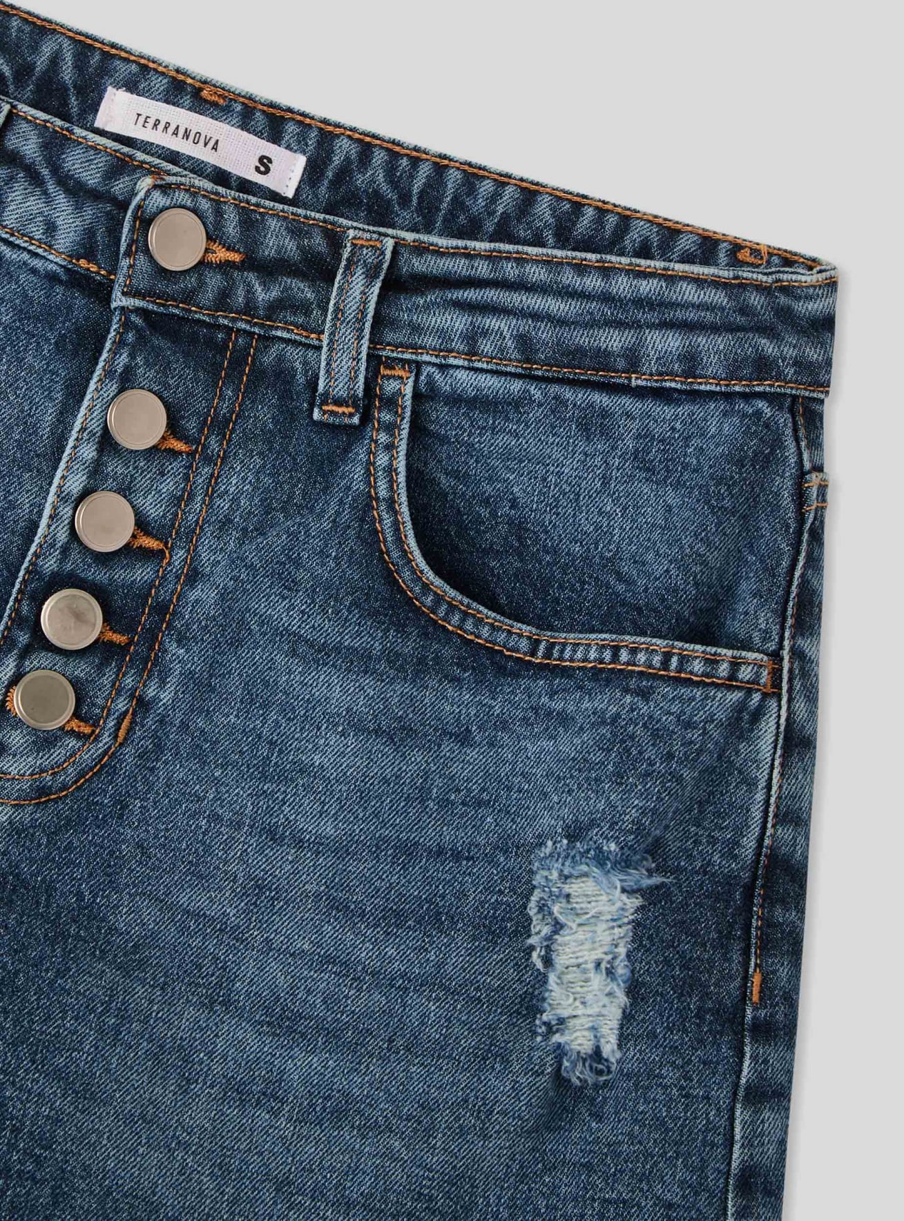 Pantalone Jeans Corto Donna Terranova