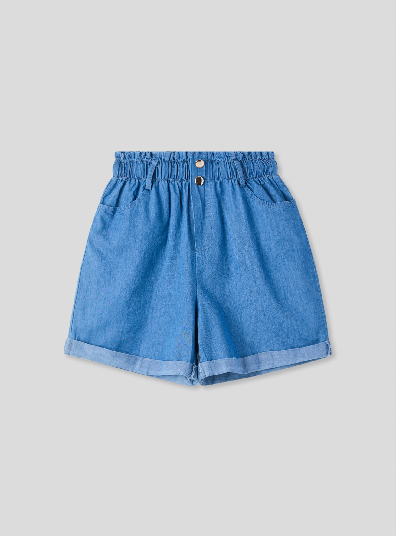 Shorts jeans con vita elasticizzata