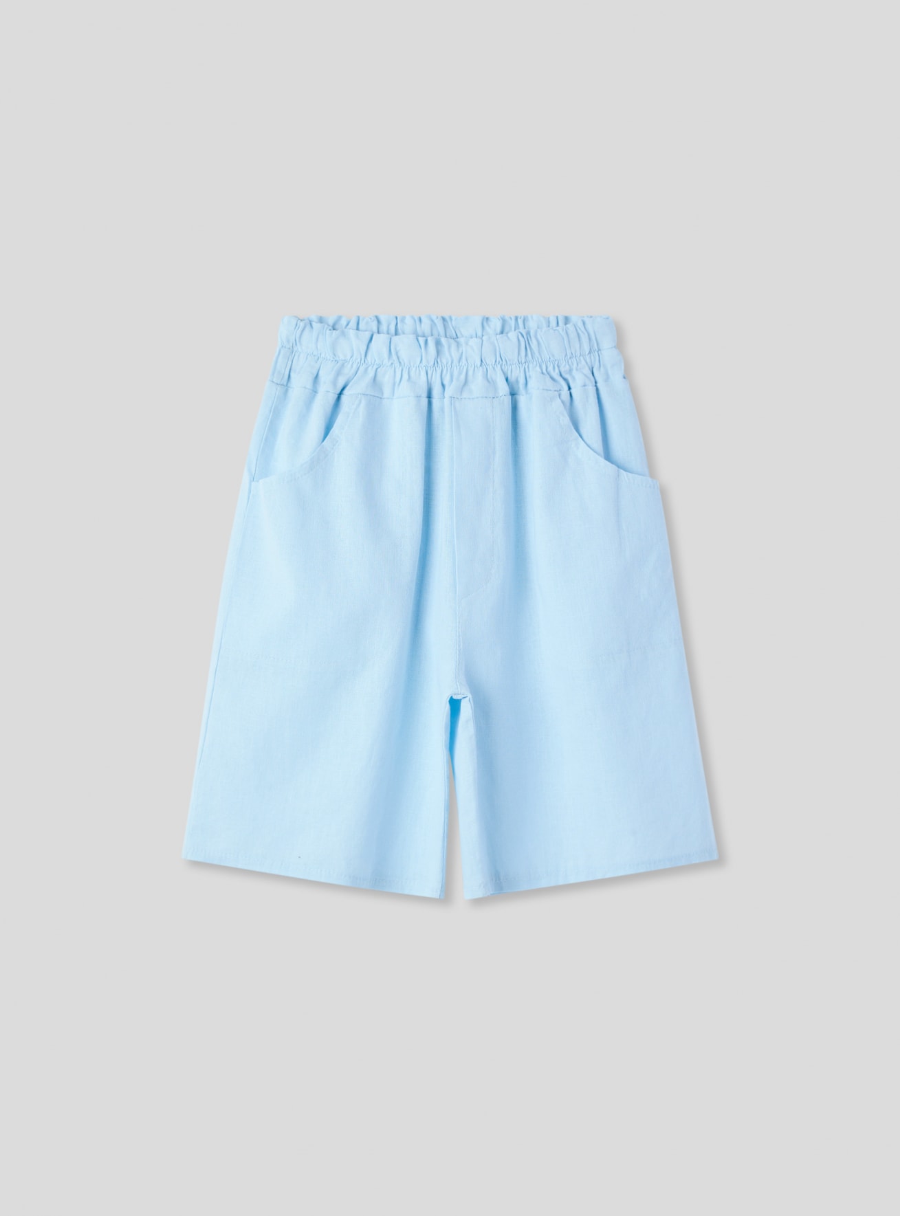 Bermuda in misto lino con elastico