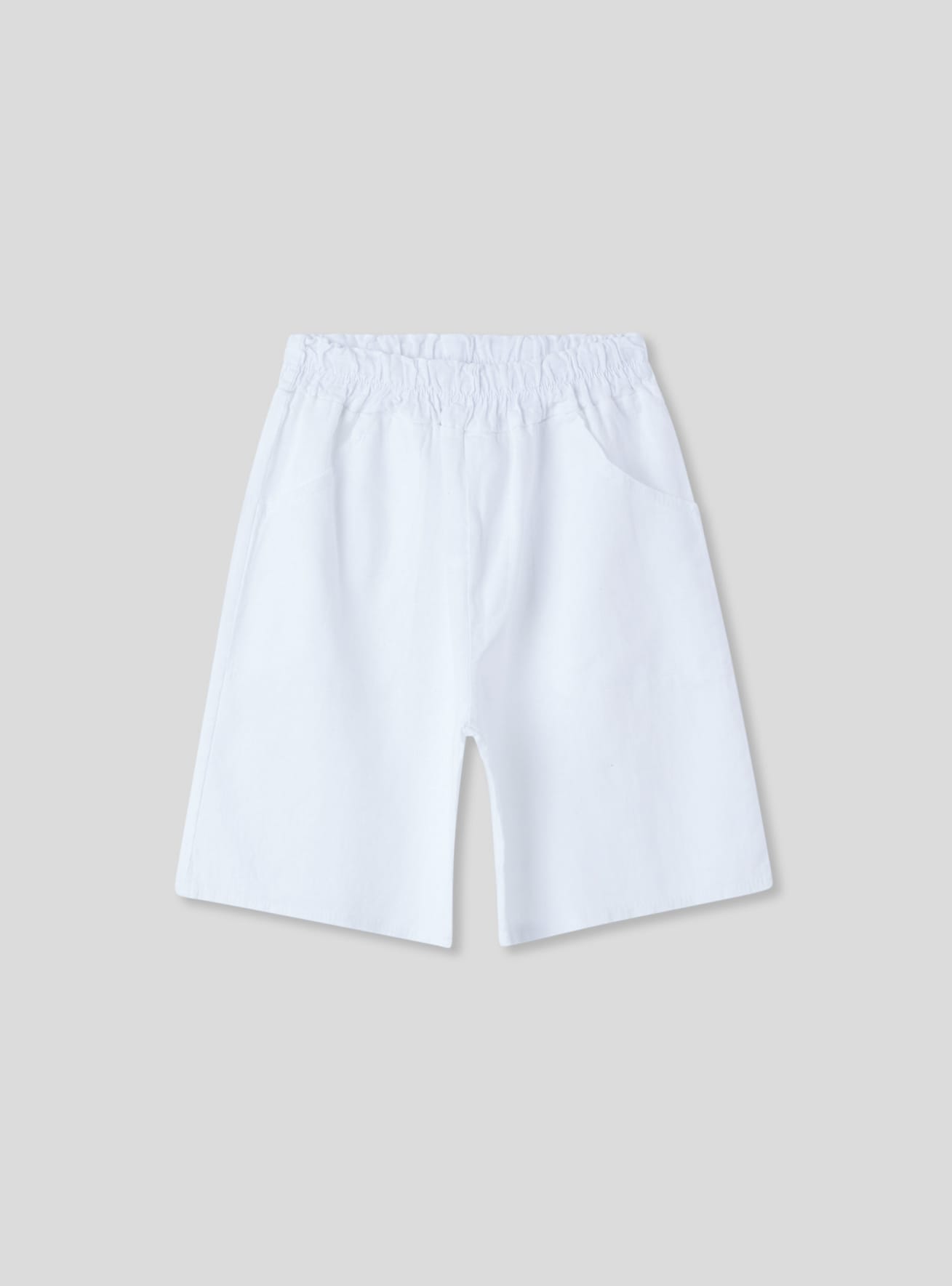 Bermuda in misto lino con elastico
