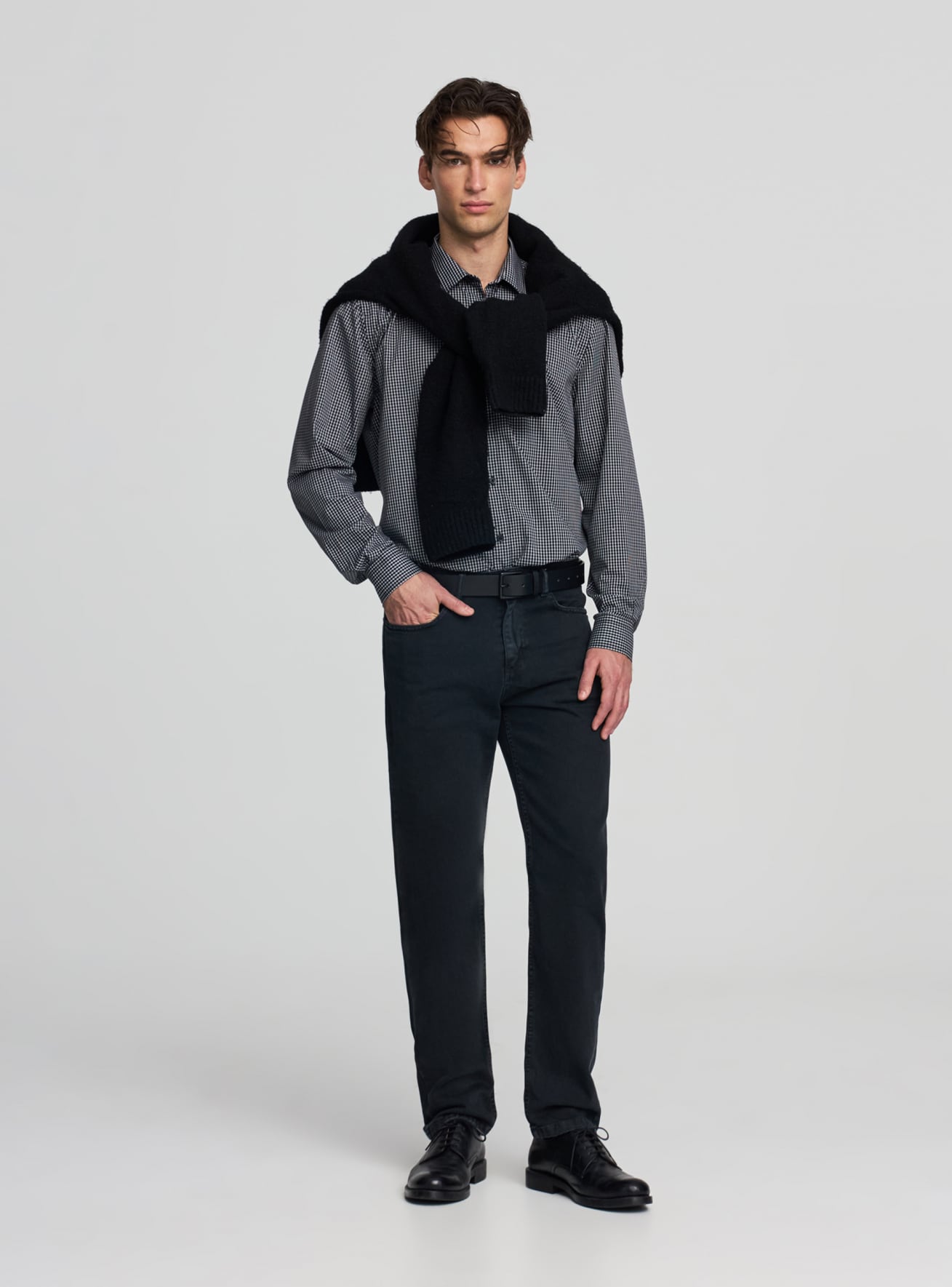 Camicia a quadri cotone popeline