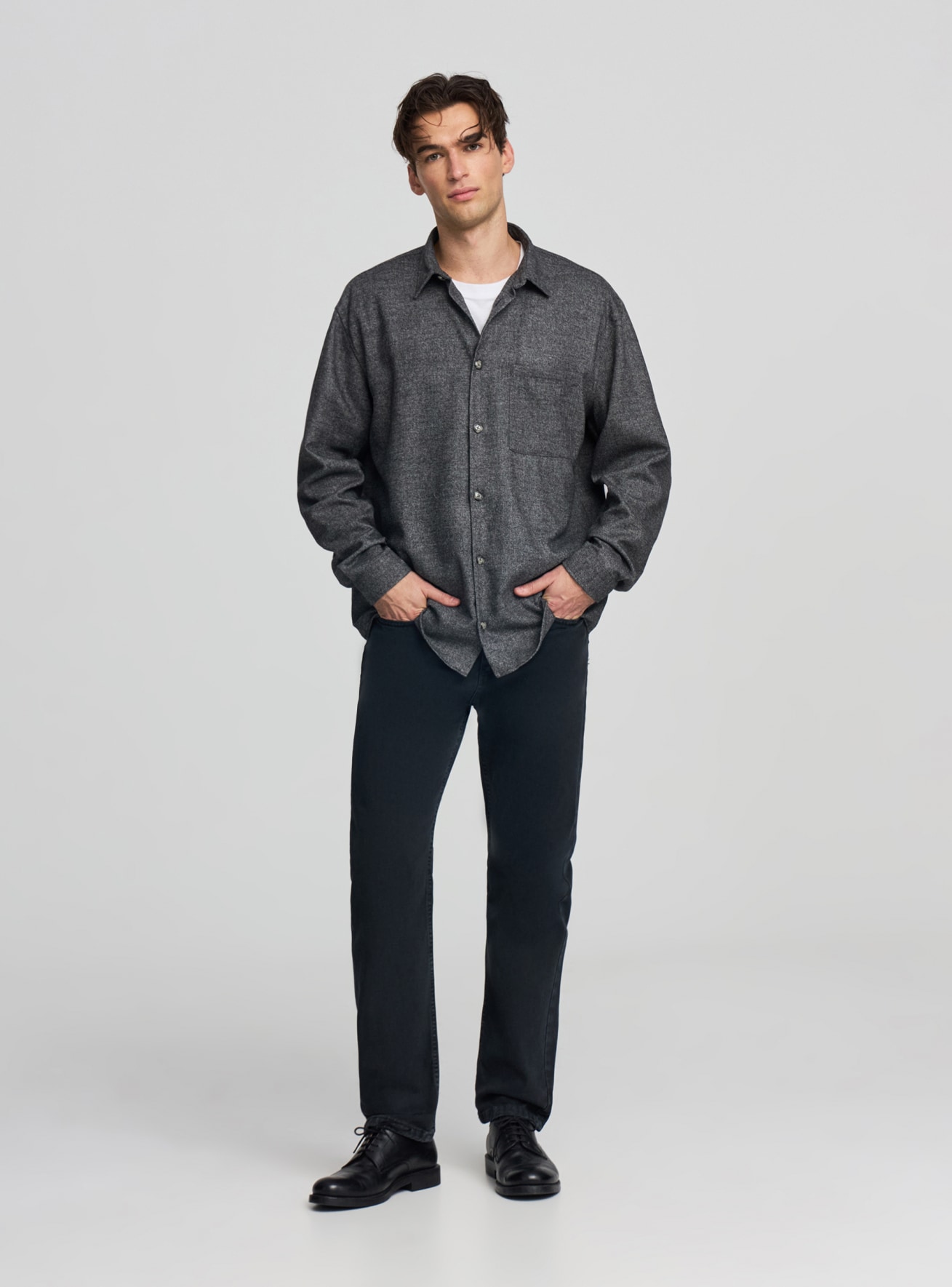 Camicia in misto lana