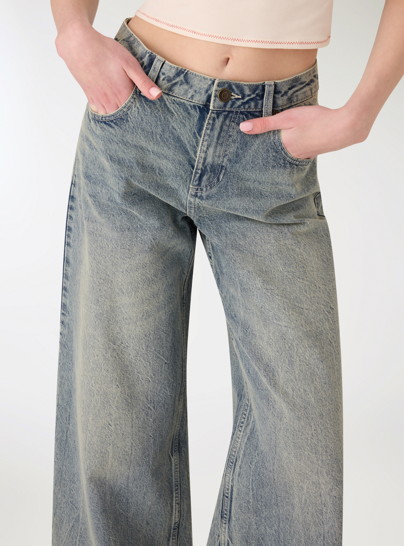 Pantalone Jeans Lungo Donna Terranova