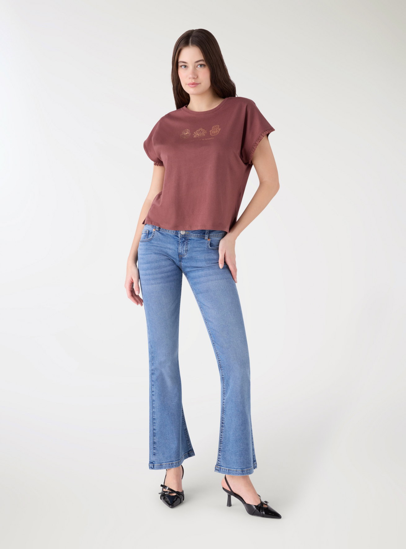 Pantalone Jeans Lungo Donna Terranova