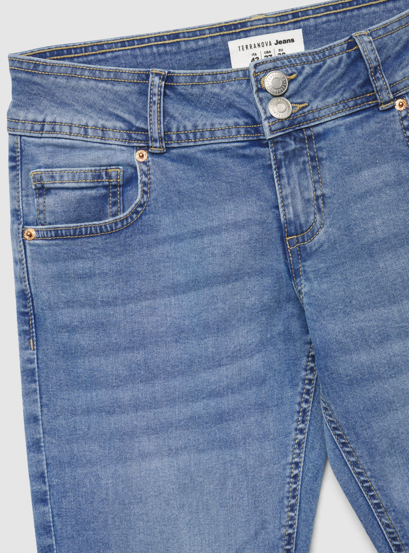 Pantalone Jeans Lungo Donna Terranova