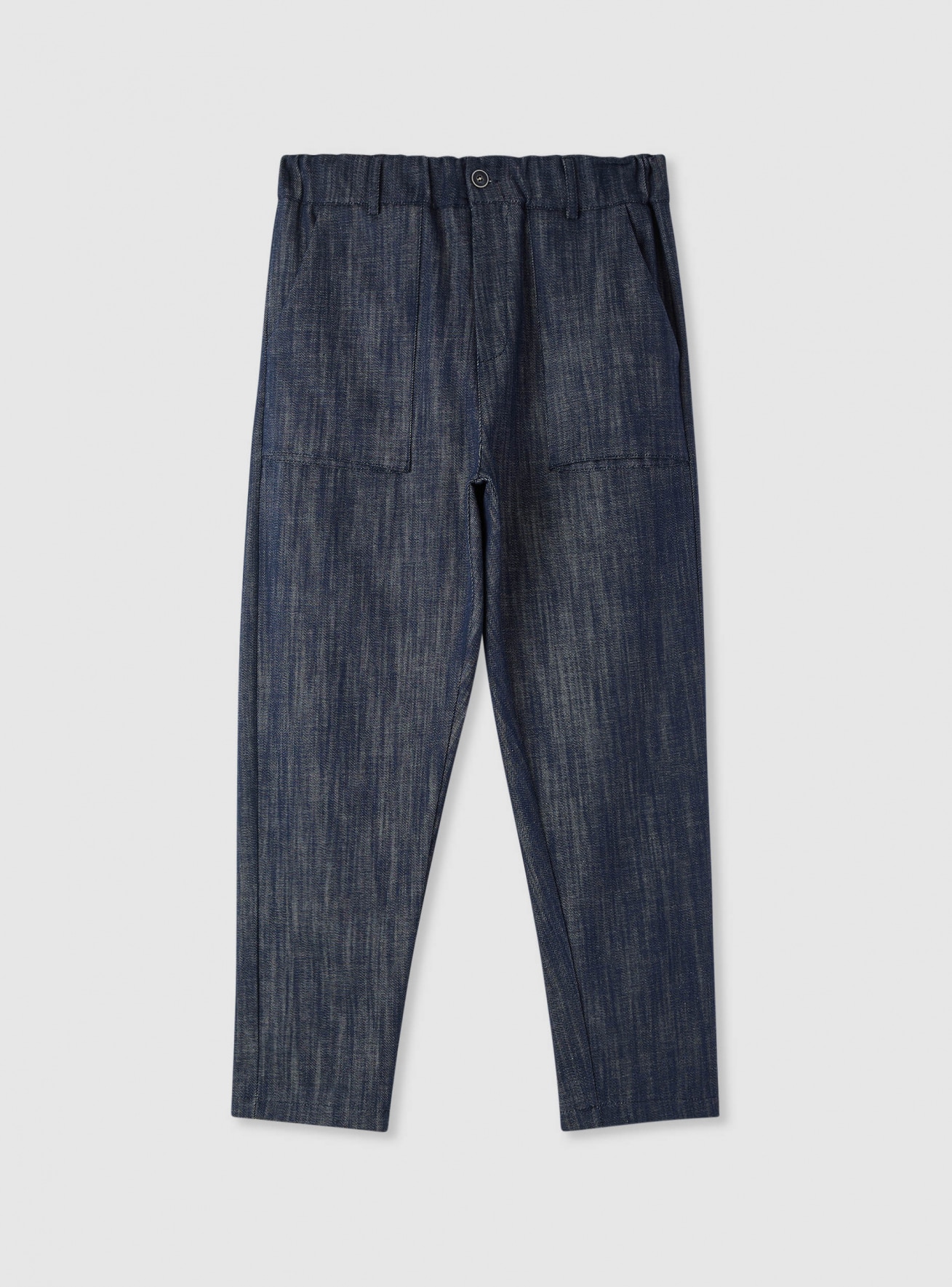 Jeans relaxed con elastico in vita