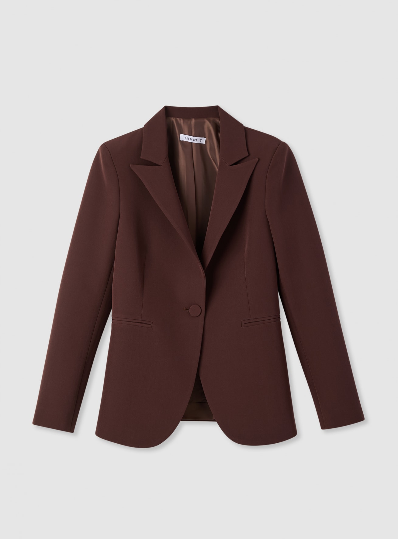 Giacca monopetto con tasche a filetto