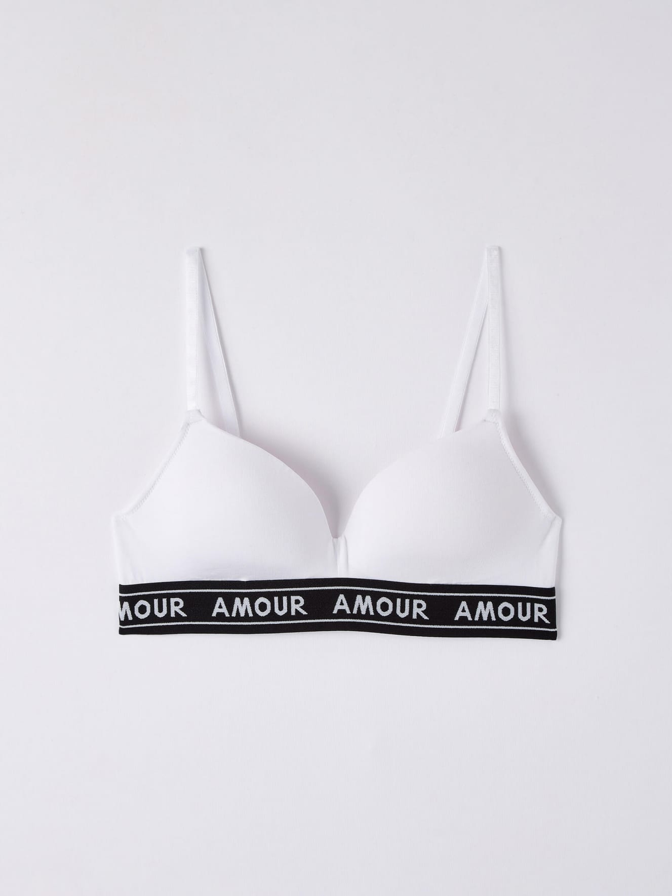 Reggiseno a triangolo con fascia scritta