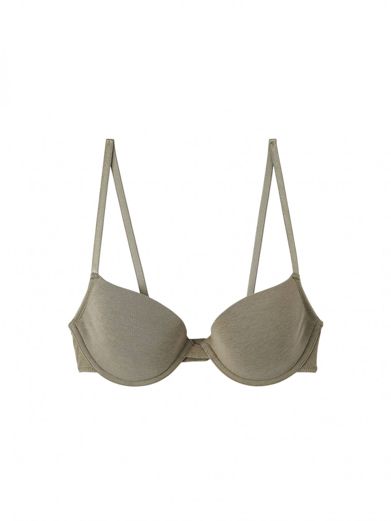 Reggiseno push up preformato in cotone Verde militare chiaro Acquista Online Terranova