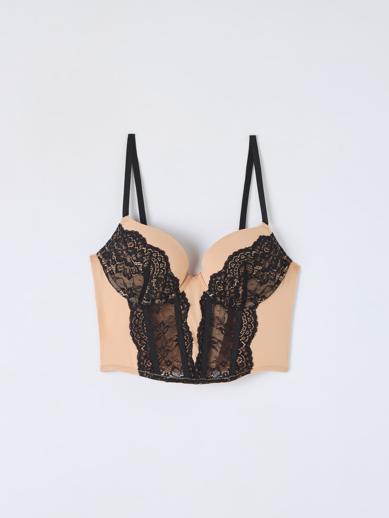 Bustier con reggiseno balconcino pizzo