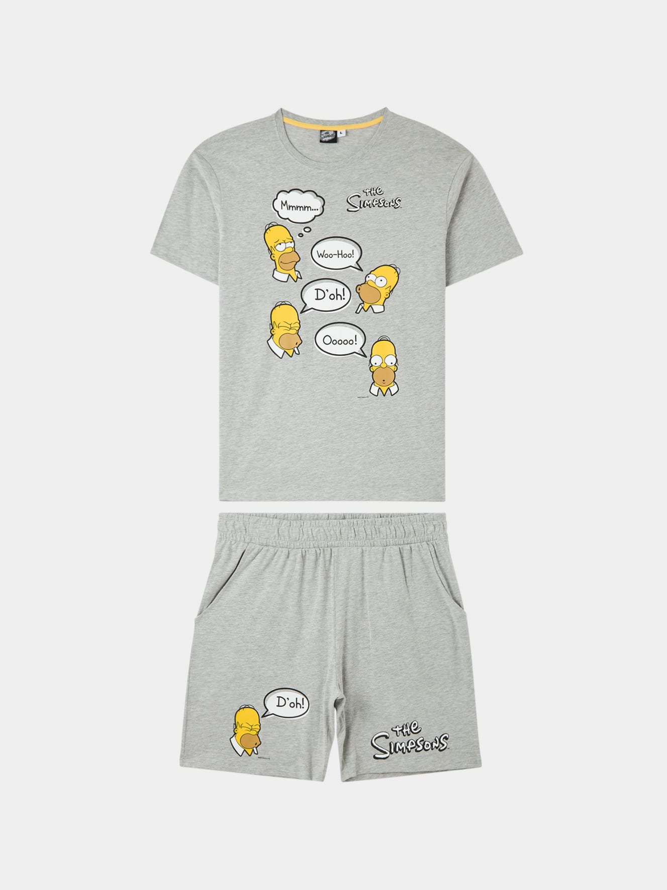Set pigiama t-shirt e bermuda stampa Simpson