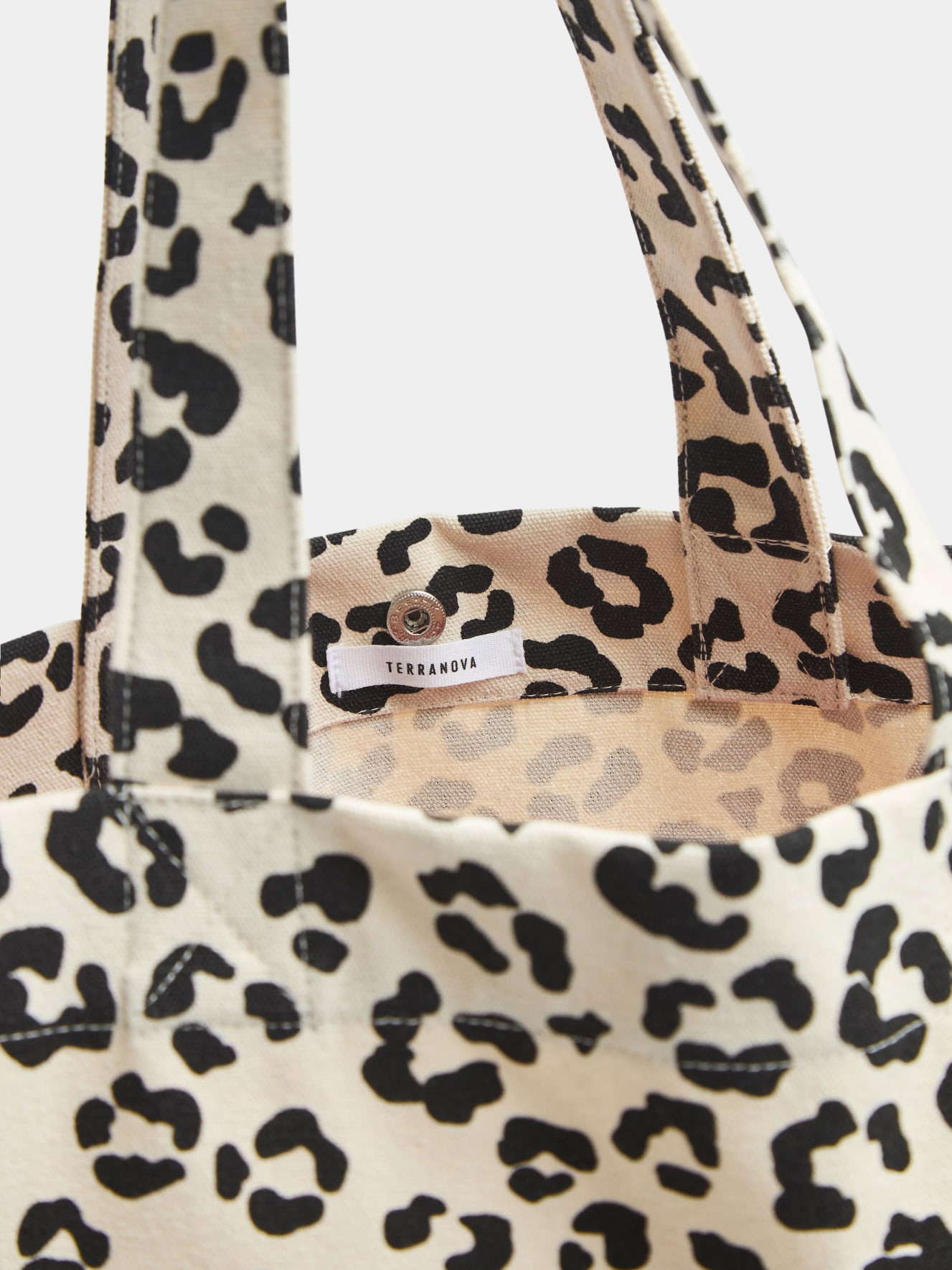 Leopard print canvas tote store
