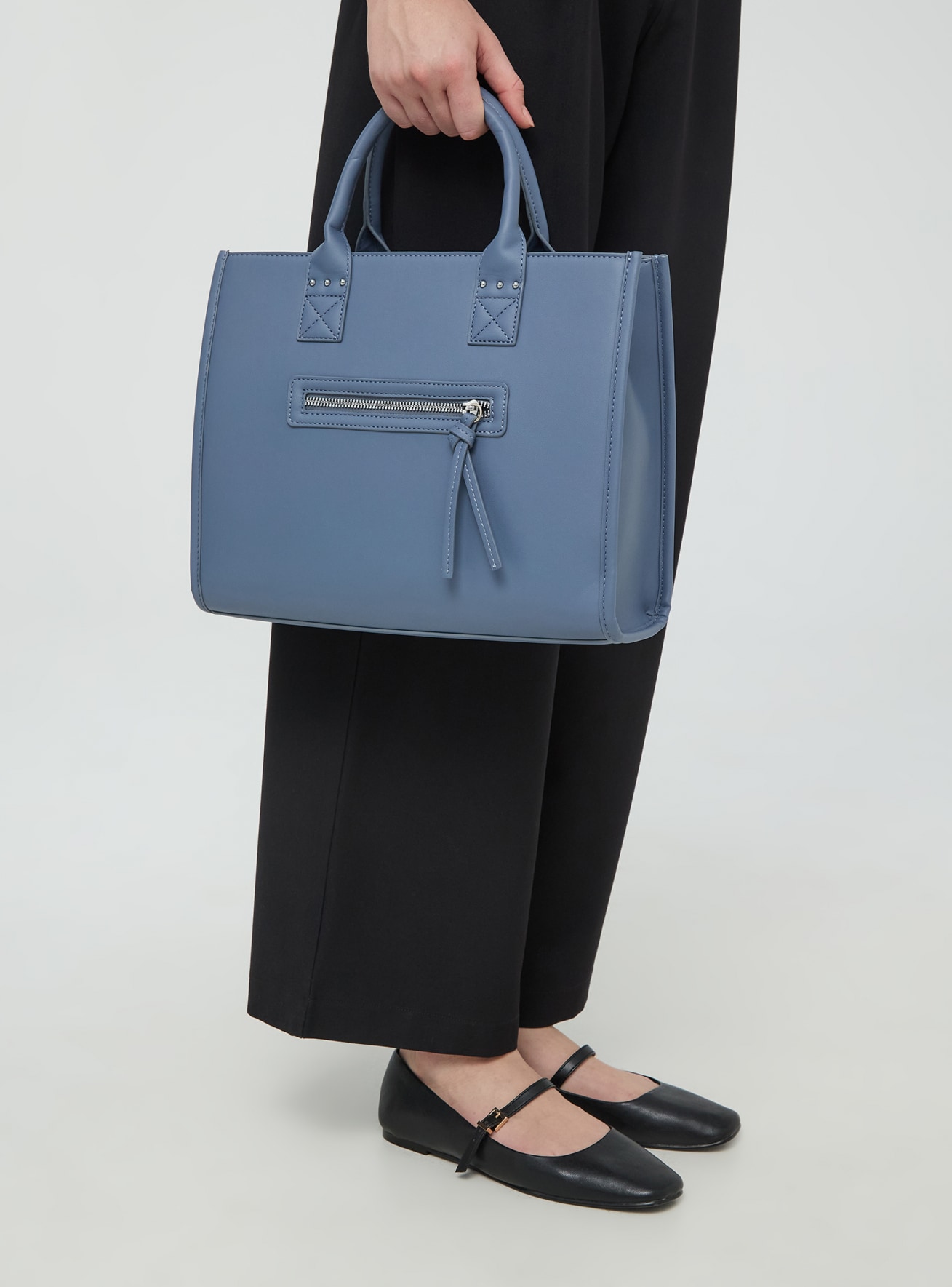 Borsa shopper in similpelle avio Terranova