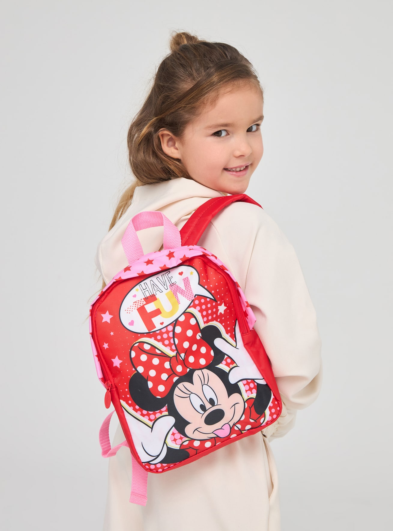 Petit sac a dos avec motif Minnie var rouge Terranova