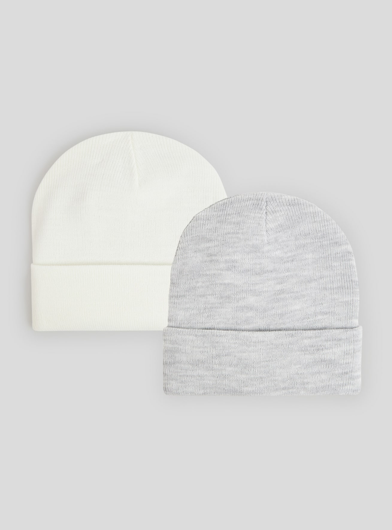 2 pack of plain hats var light grey melange Terranova