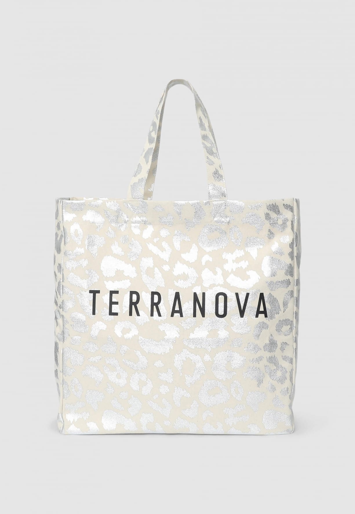 Borsa shopper maculata effetto foil con logo