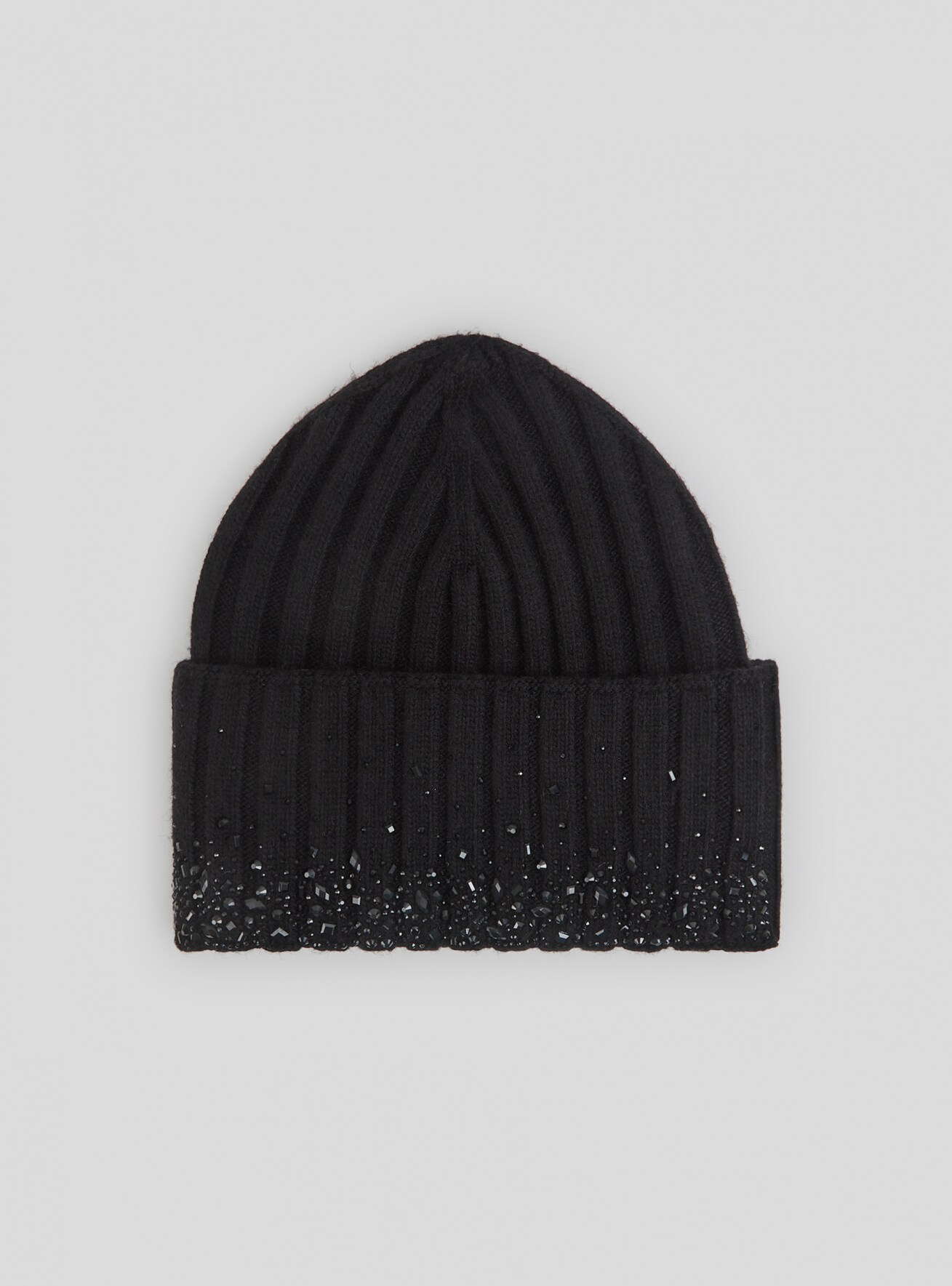 Hat with rhinestones black Terranova