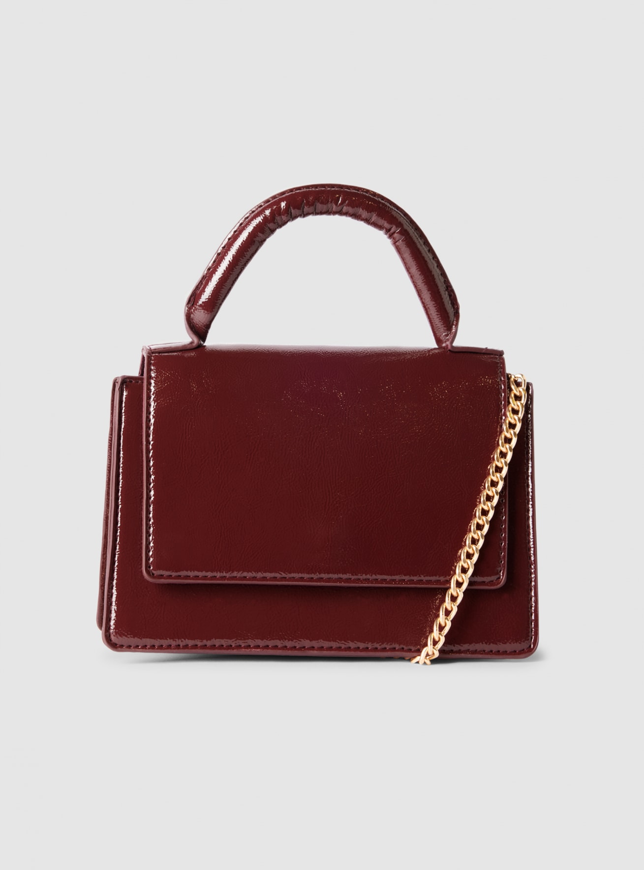 Borsa a tracolla effetto vernice