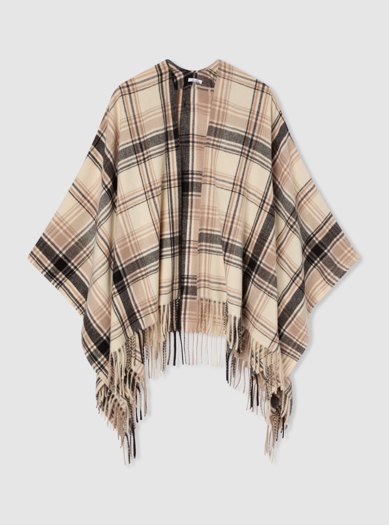 Poncho con motivo a quadri